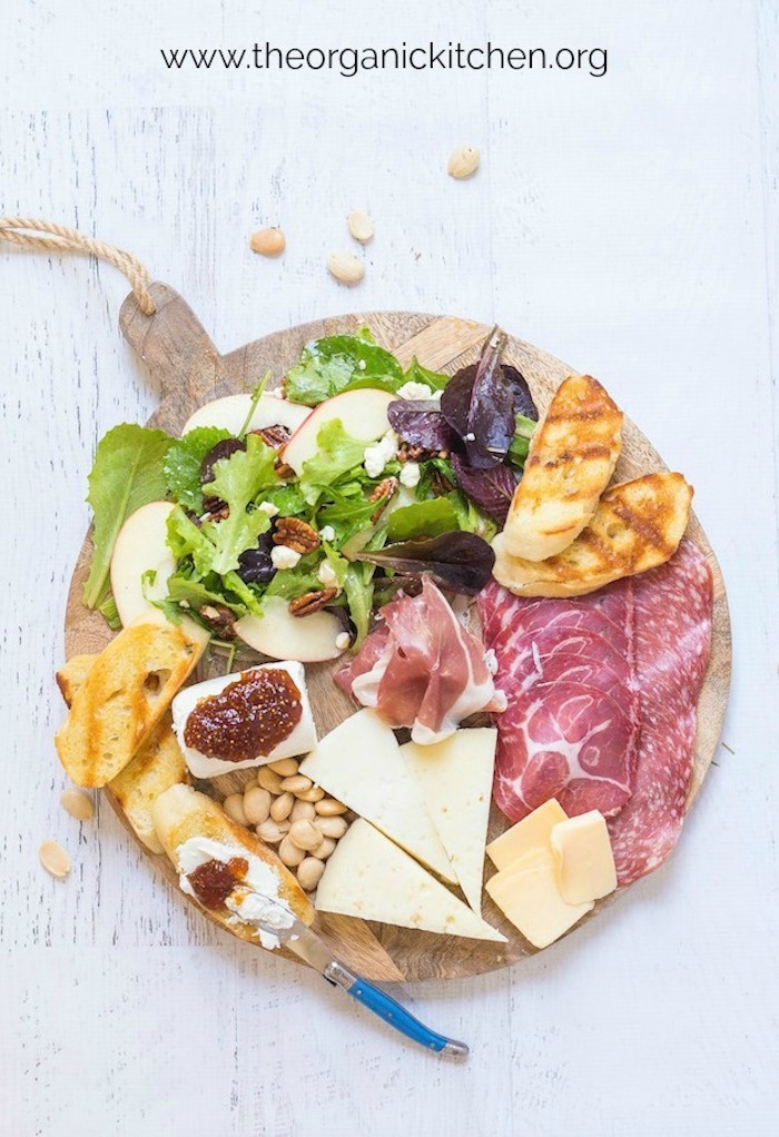 Salad and Charcuterie Board Dinner #charcuterie #dinnerboard #glutenfreecharcuterie
