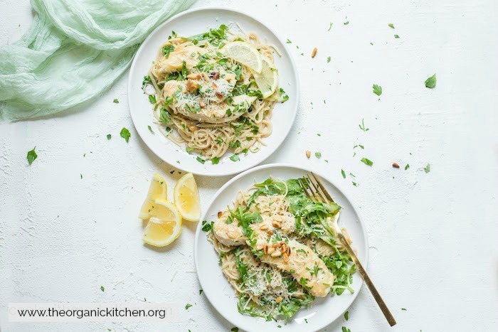 Easy Chicken Piccata with Baby Arugula