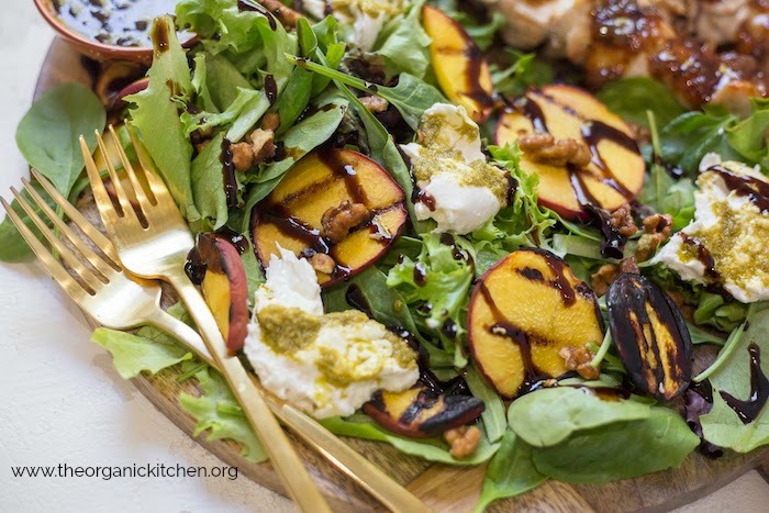 Grilled Peach and Burrata Salad