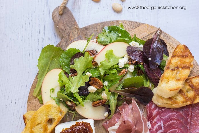 Salad and Charcuterie Board Dinner #charcuterie #dinnerboard #glutenfreecharcuterie