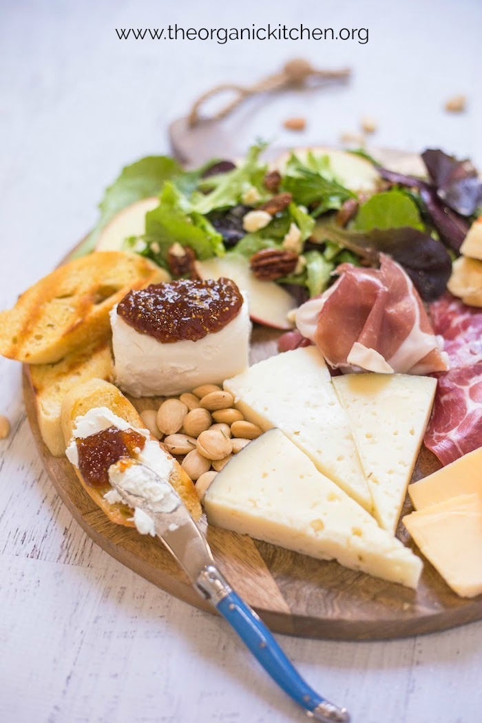 Salad and Charcuterie Board Dinner #charcuterie #dinnerboard #glutenfreecharcuterie