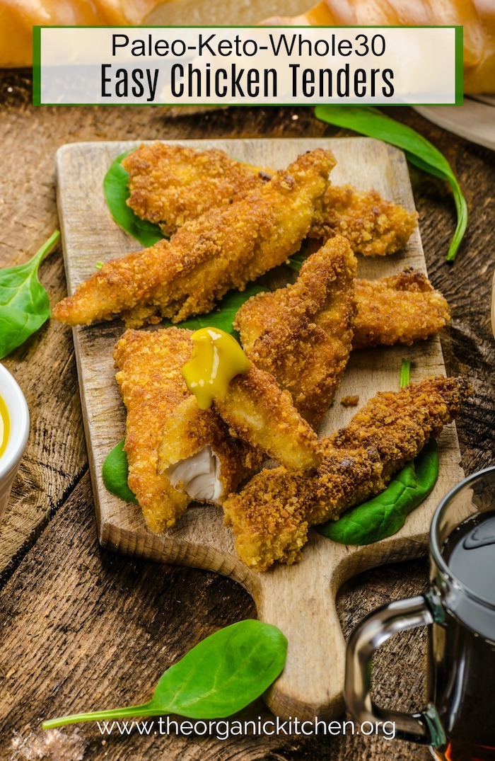 Keto-Paleo-Whole30 Easy Chicken Tenders! #chickentenders #chickennuggets #paleo #whole30 #keto #lowcarb